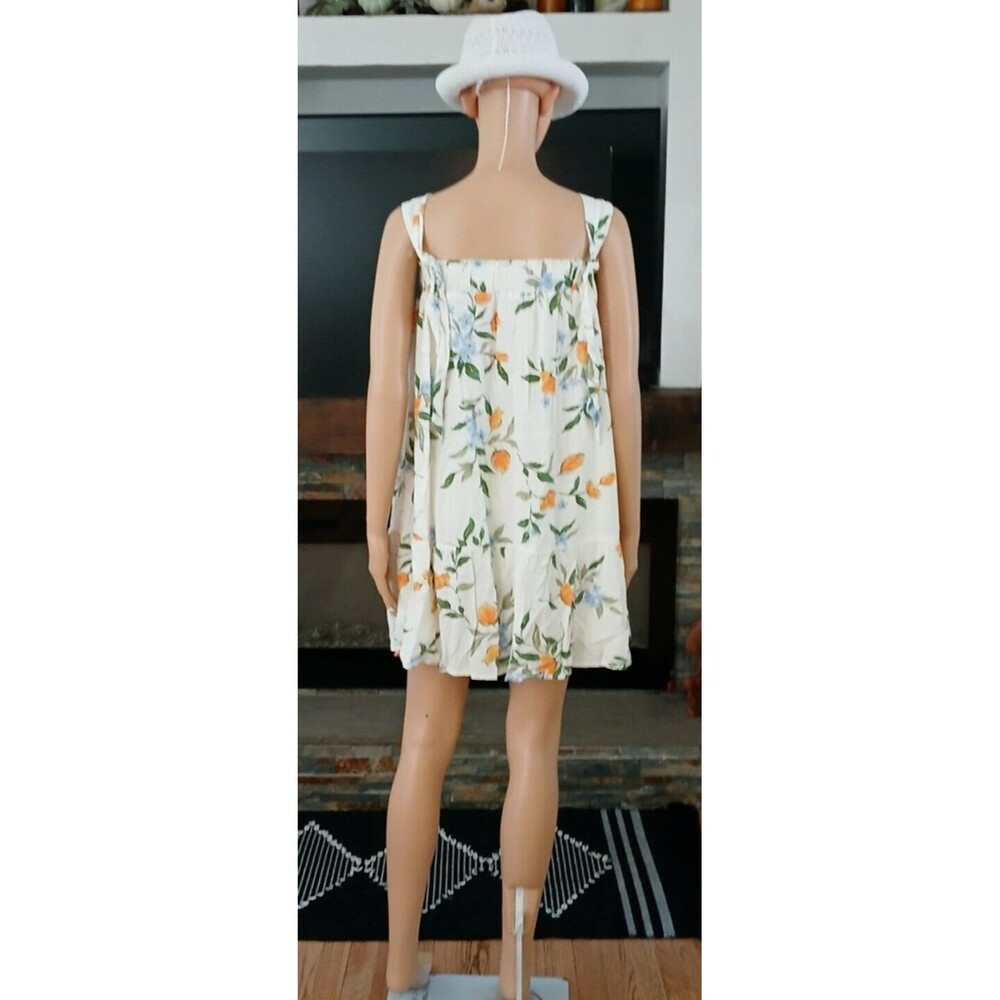 Babydoll Sundress Cottage Coastal Boho Shabby Eco Vero Fiber Beachy Dress Medium - Picture 3 of 16